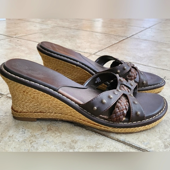 Montego Bay Club Brown leather sandals - Picture 1 of 4